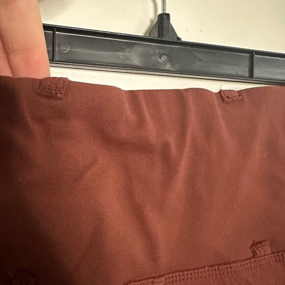 Athleta Trekkie Hybrid Crop Tight Trail Pants Cognac Brown Women's Size 6 - Picture 8 of 8